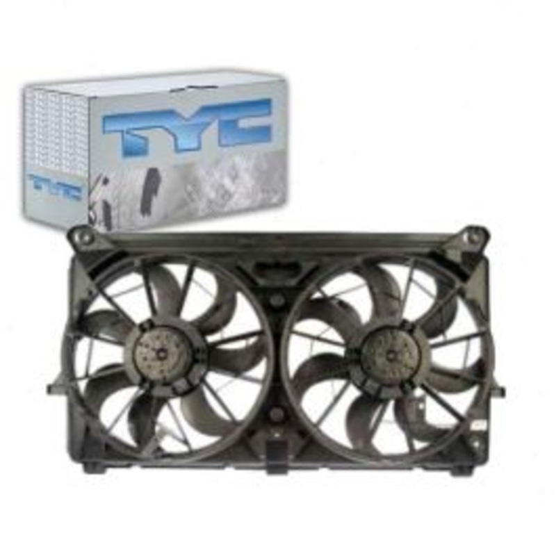 TYC Dual Radiator & Condenser Fan Assembly for 2005-2006 GMC Sierra 1500 5.3L 6.0L V8