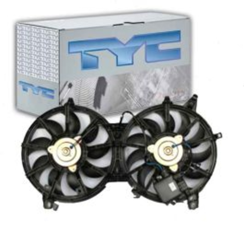 TYC Dual Radiator & Condenser Fan Assembly for 2014-2015 Infiniti QX70 3.7L V6
