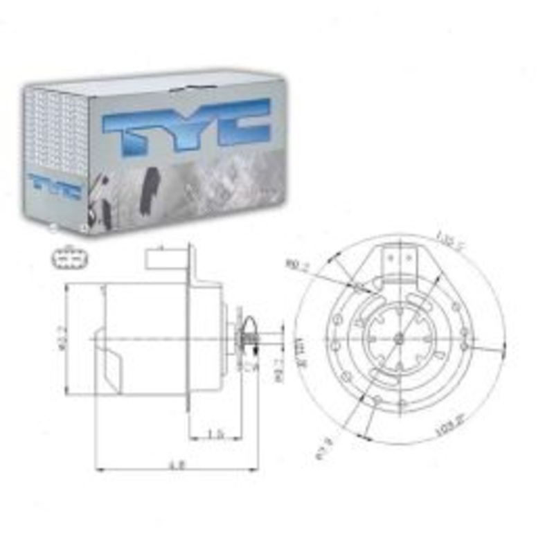TYC Right Engine Cooling Fan Motor for 1990-2002 Pontiac Grand Prix 3.1L 3.4L 3.8L V6