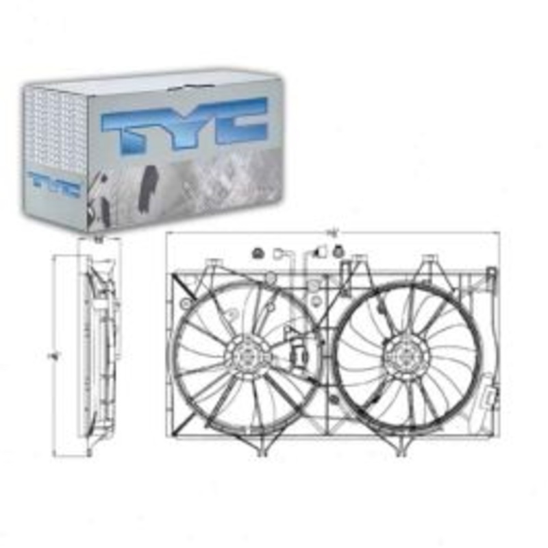 TYC Dual Radiator & Condenser Fan Assembly for 2013-2015 Toyota Avalon