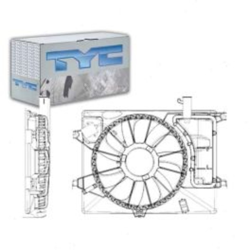 TYC Dual Radiator & Condenser Fan Assembly for 2013 Hyundai Elantra Coupe