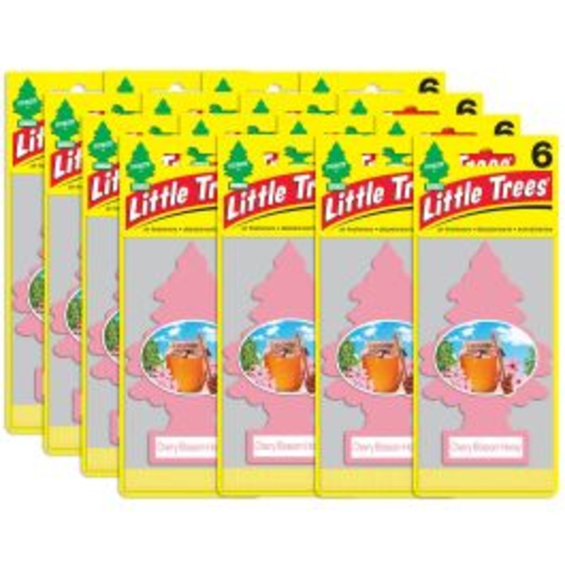 Little Trees Cherry Blossom Honey Air Freshener for Car Home - 96 pack