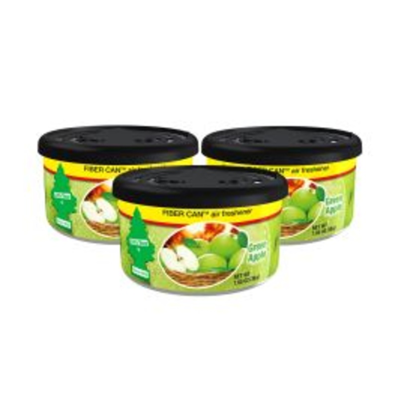Little Trees Green Apple Fiber Can Air Freshener - Car Home - 3 pack