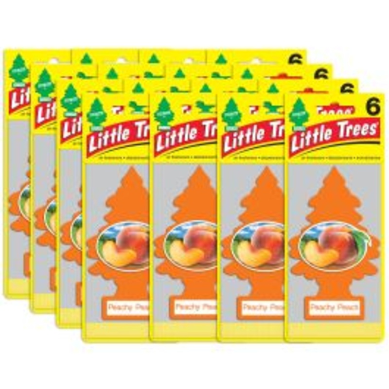 Little Trees Peachy Peach Air Freshener for Car and Home - 96 pack