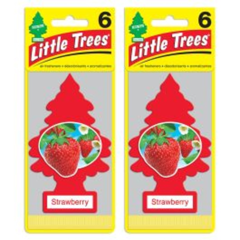Little Trees Strawberry Air Freshener for Car and Home - 12 pack