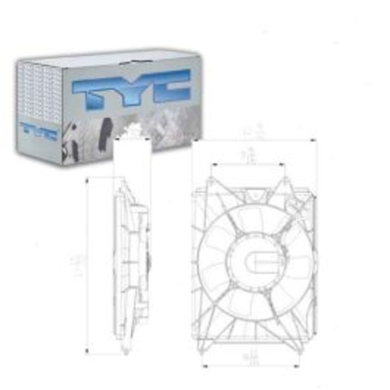 TYC AC Condenser Fan Assembly for 2014-2015 Acura ILX