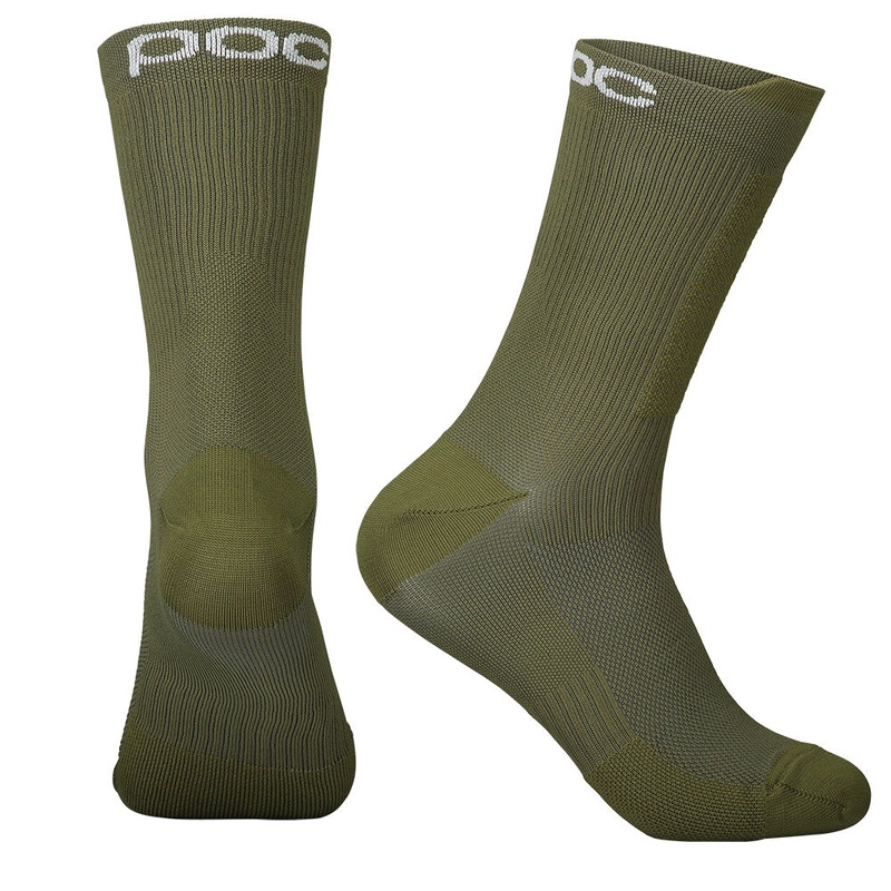 POC Lithe Mid Length MTB Socks - M - Epidote Green