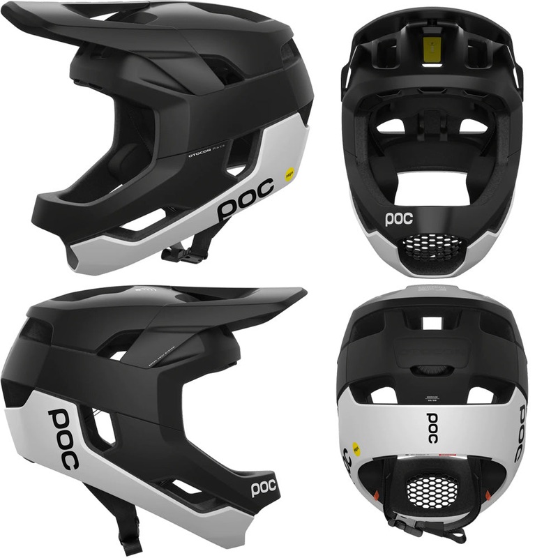 POC Otocon Race MIPS Helmet - S - Uranium Black - Hydrogen White Matte