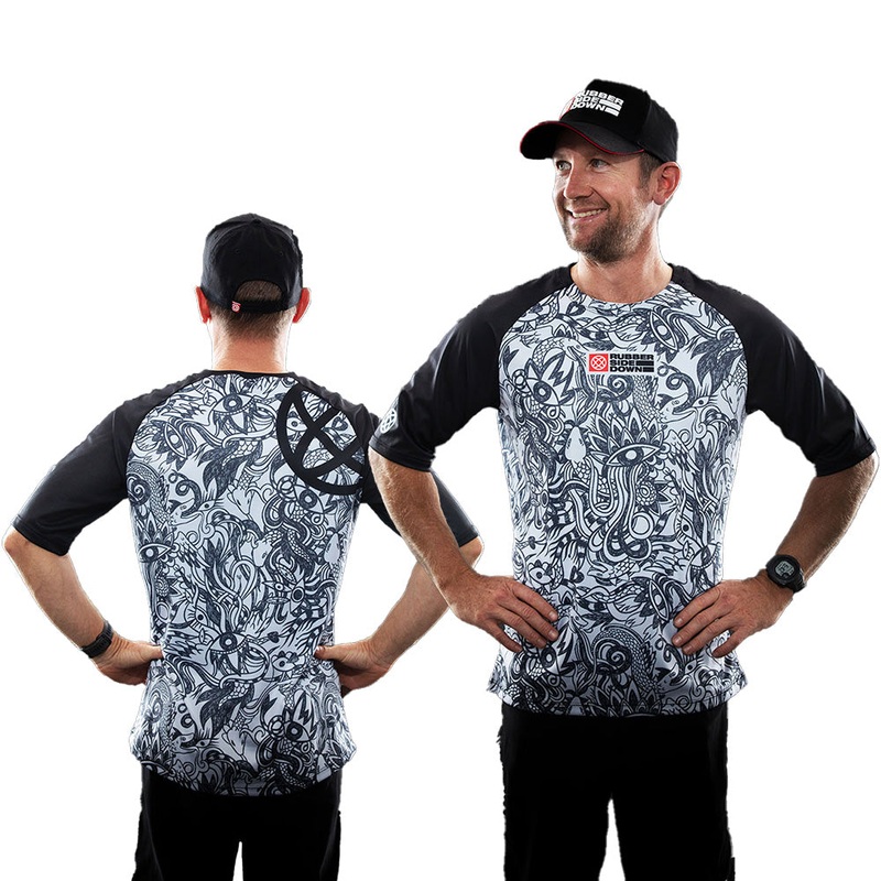 Rubber Side Down His Sidewinder Short Sleeve Jersey - XL - Lunar