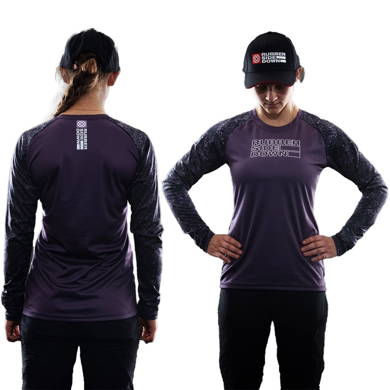 Rubber Side Down Women's Vapor Long Sleeve Jersey - Women's S - Plum Haze